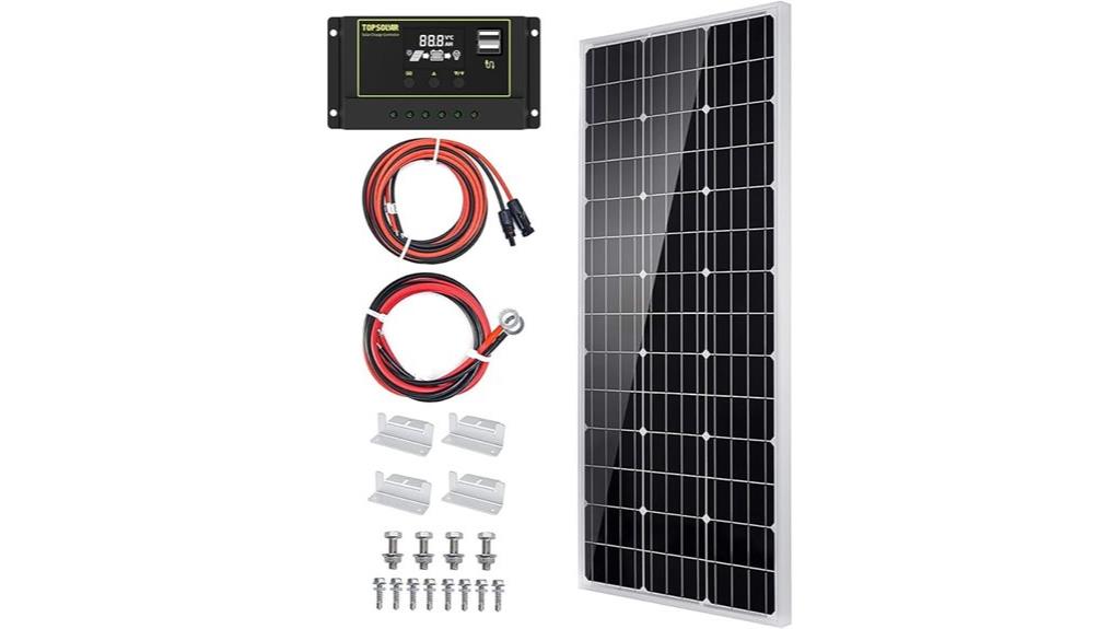 100w monocrystalline solar kit