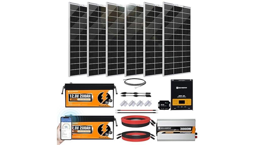 1200w lithium solar system