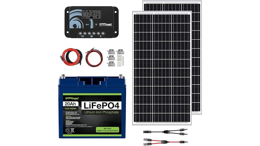200w solar lithium kit