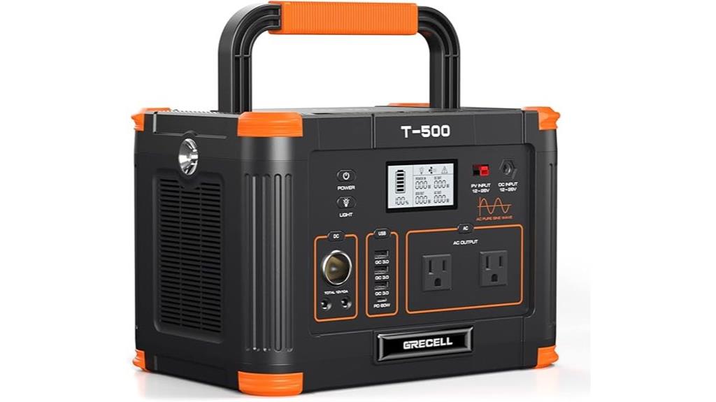 500w portable solar generator