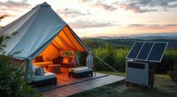 luxury campsite solar power