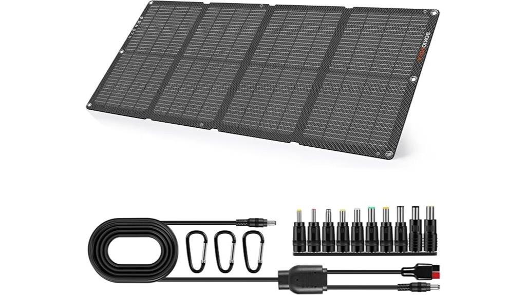 portable 60w foldable solar charger
