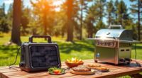 portable solar powered grilling