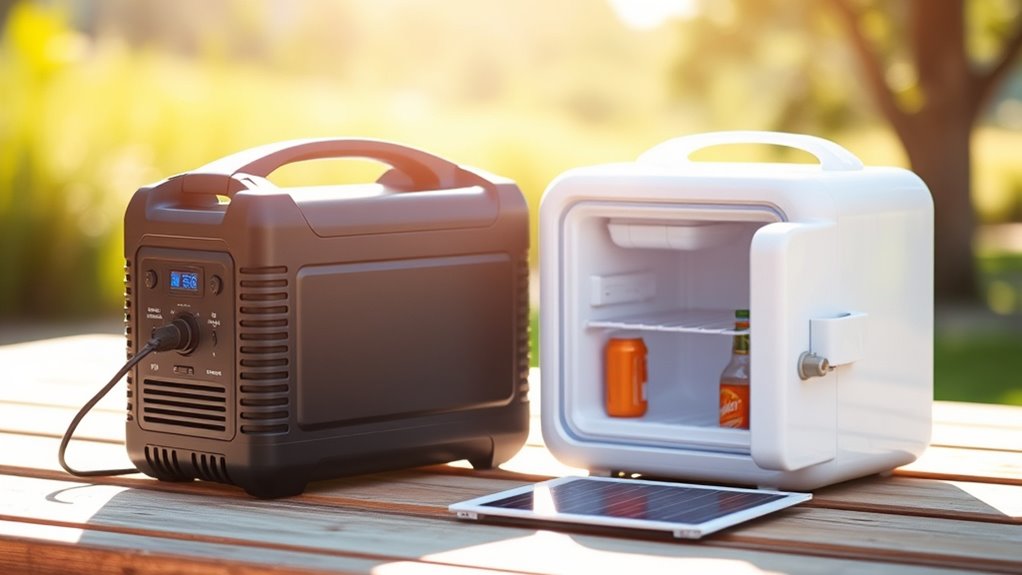 portable solar powered mini fridge