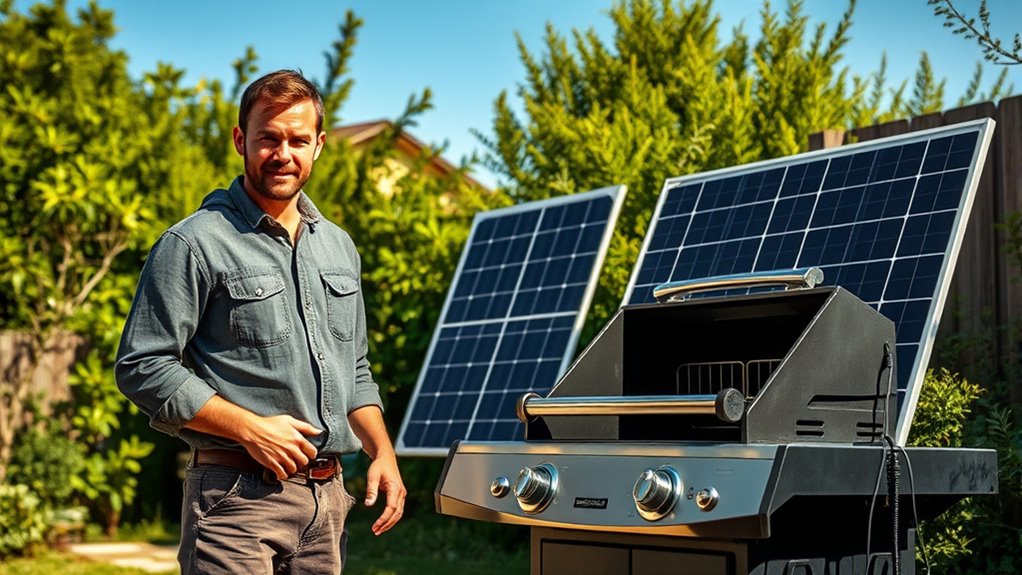 solar powered outdoor grilling
