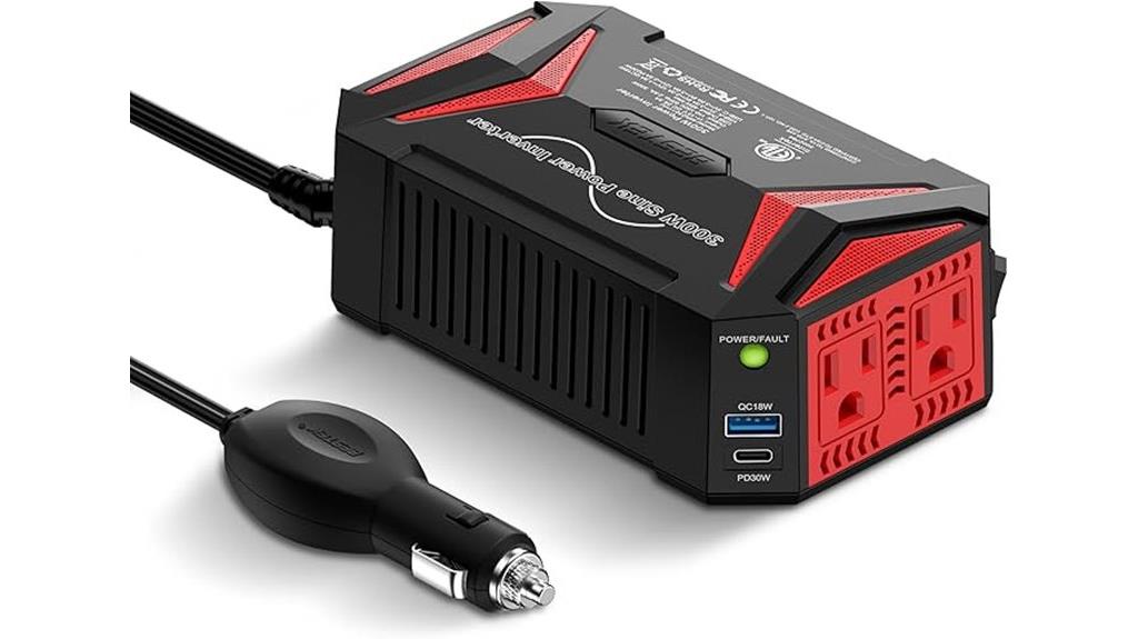 300w usb c car inverter