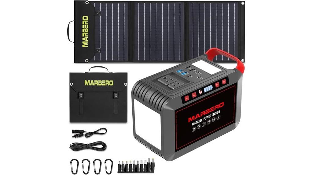 375w portable solar generator