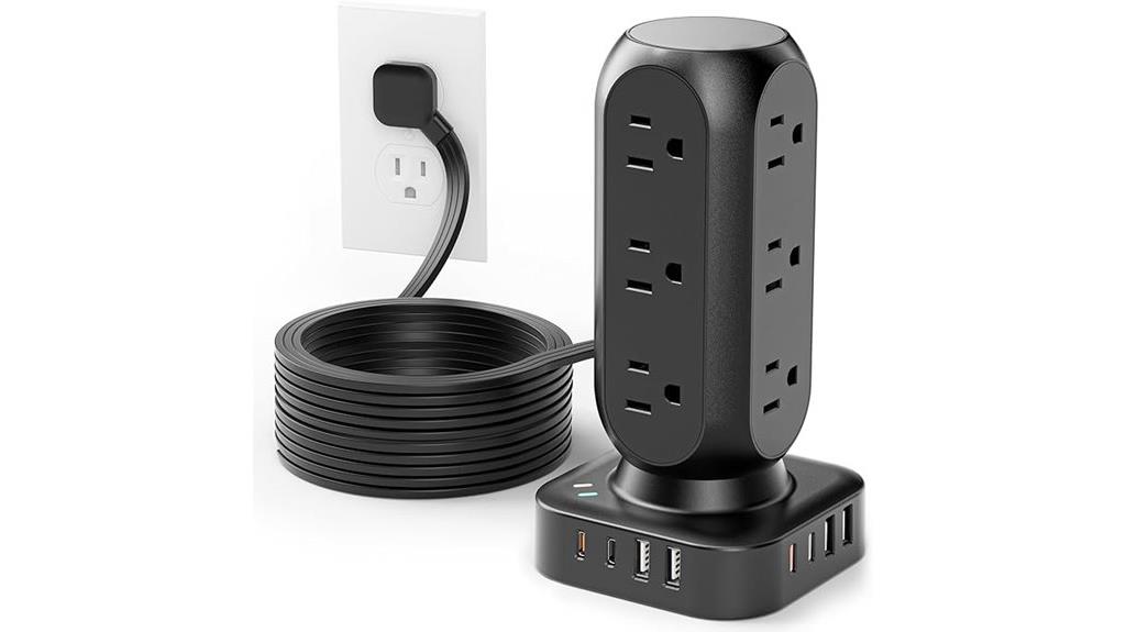dual power strip tower