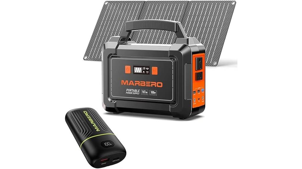 portable 167wh solar power