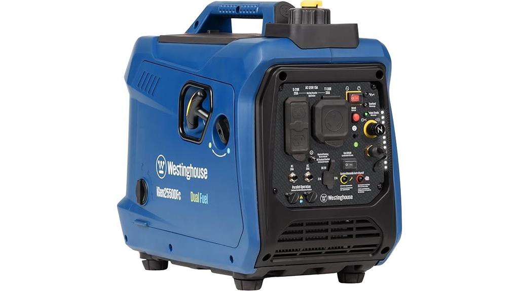 portable inverter generator with co sensor