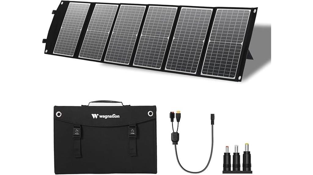 portable solar panel with outputs