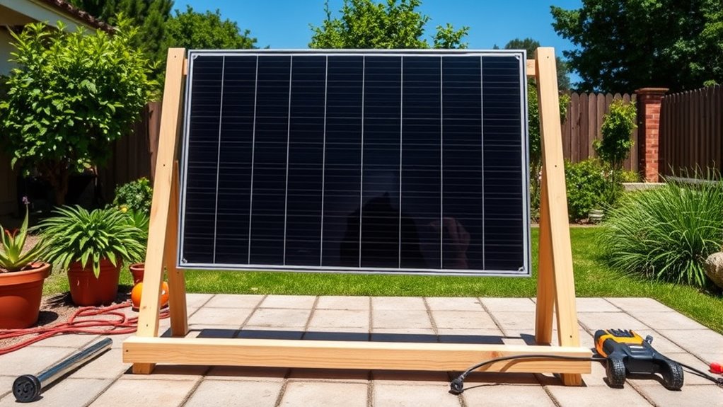 constructing solar panel support