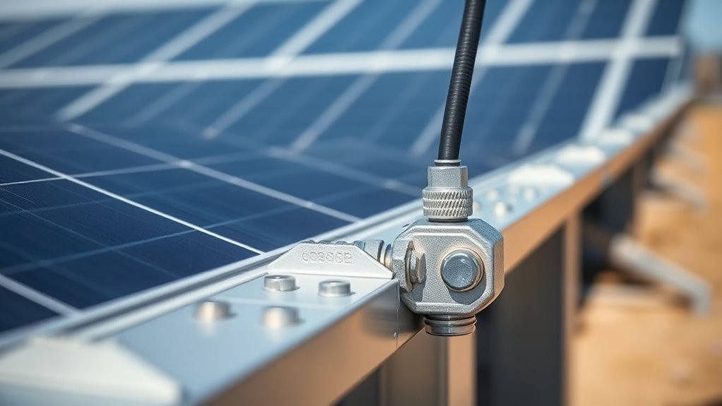 solar grounding equipment connections