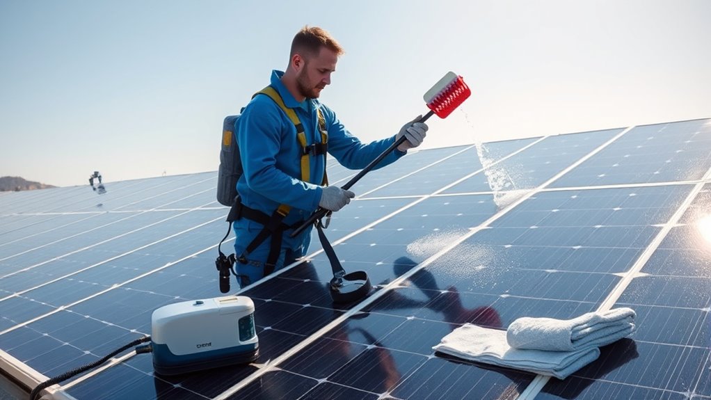 solar panel cleaning methods