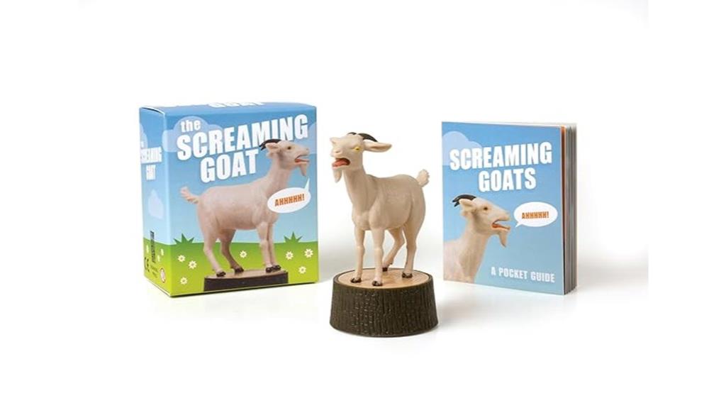 screaming goat figurine book