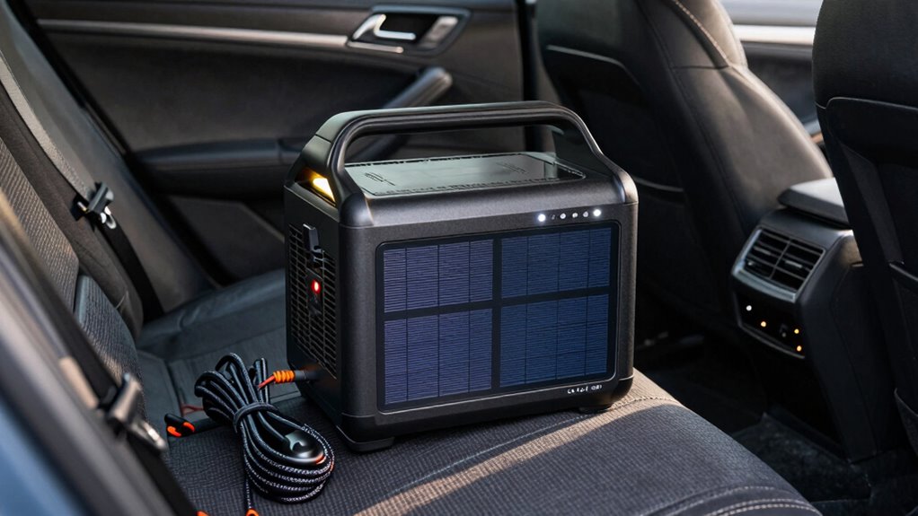 car safety with solar generator