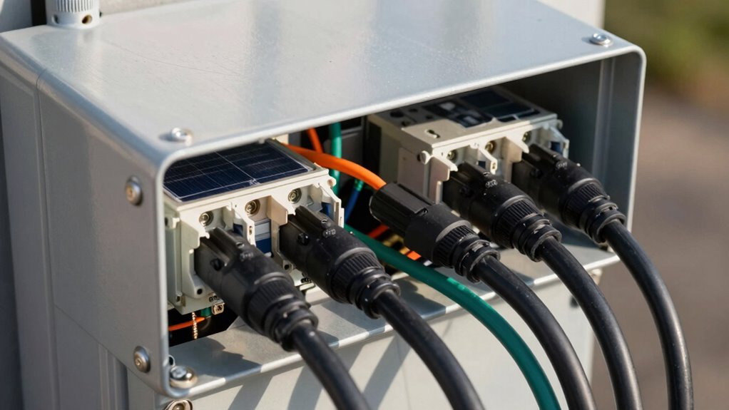consolidates solar circuit connections