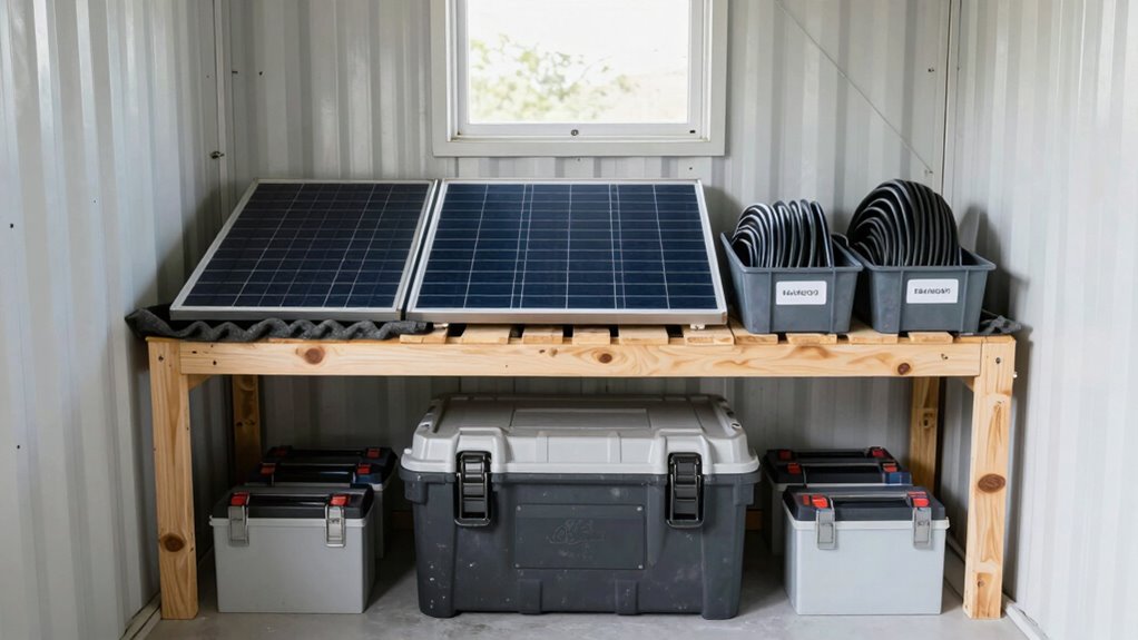 proper solar equipment storage