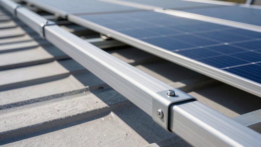 roof compatible mounting rail system