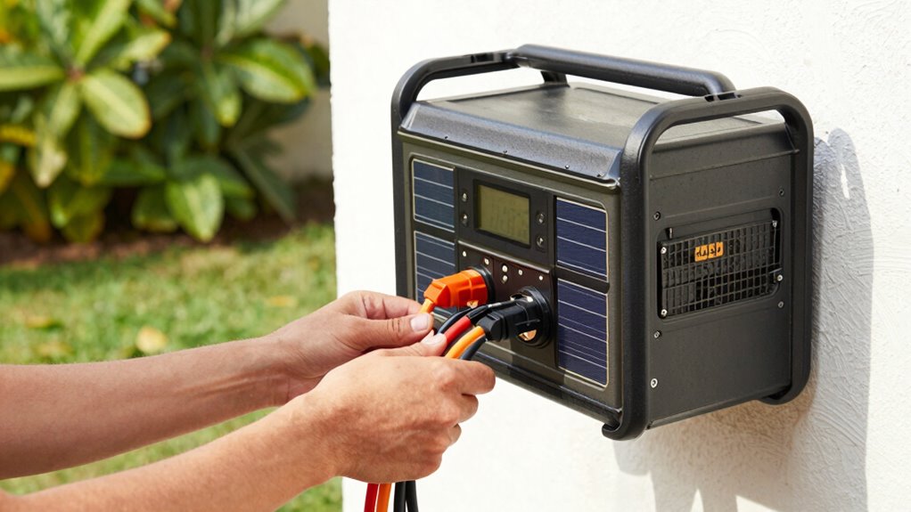 safe solar generator transfer