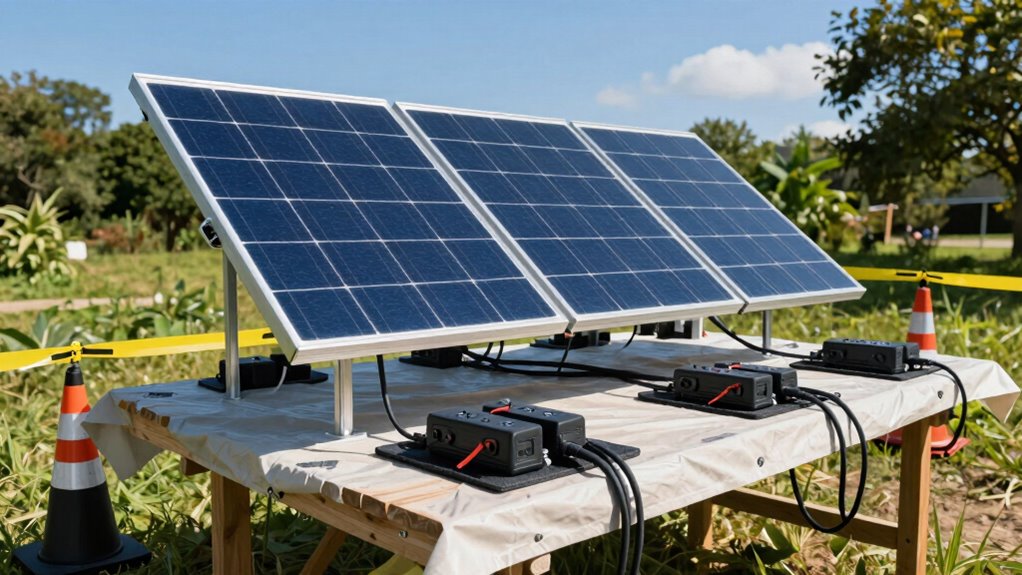 secure safe solar charging setup
