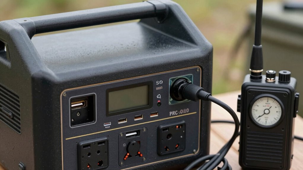 using portable radio power