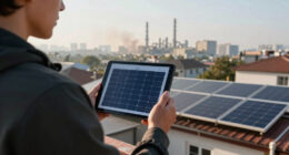 Solar power production undercut by coal pollution