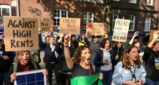 Protest Against High Rents Ahead Of Berlin Election